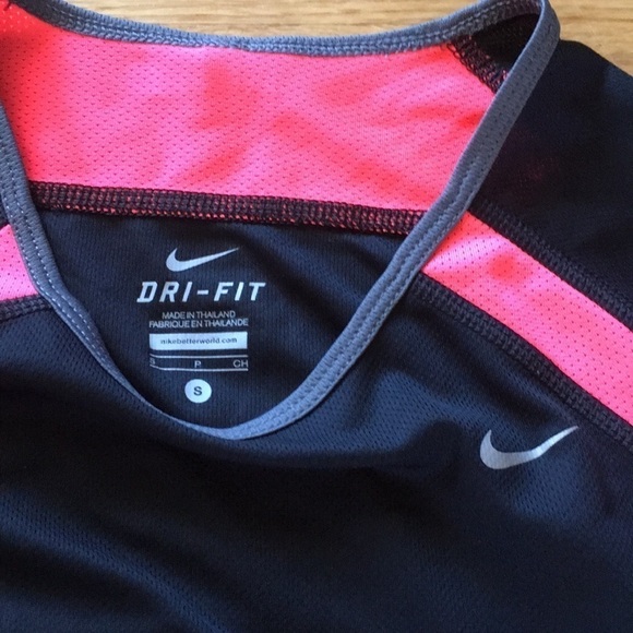 Nike Dri-fit Reflective Long Sleeve Shirt Athletic Workout Running Dry Fit Top - Picture 4 of 8